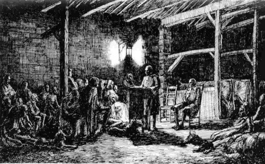 worship in a barn 1650