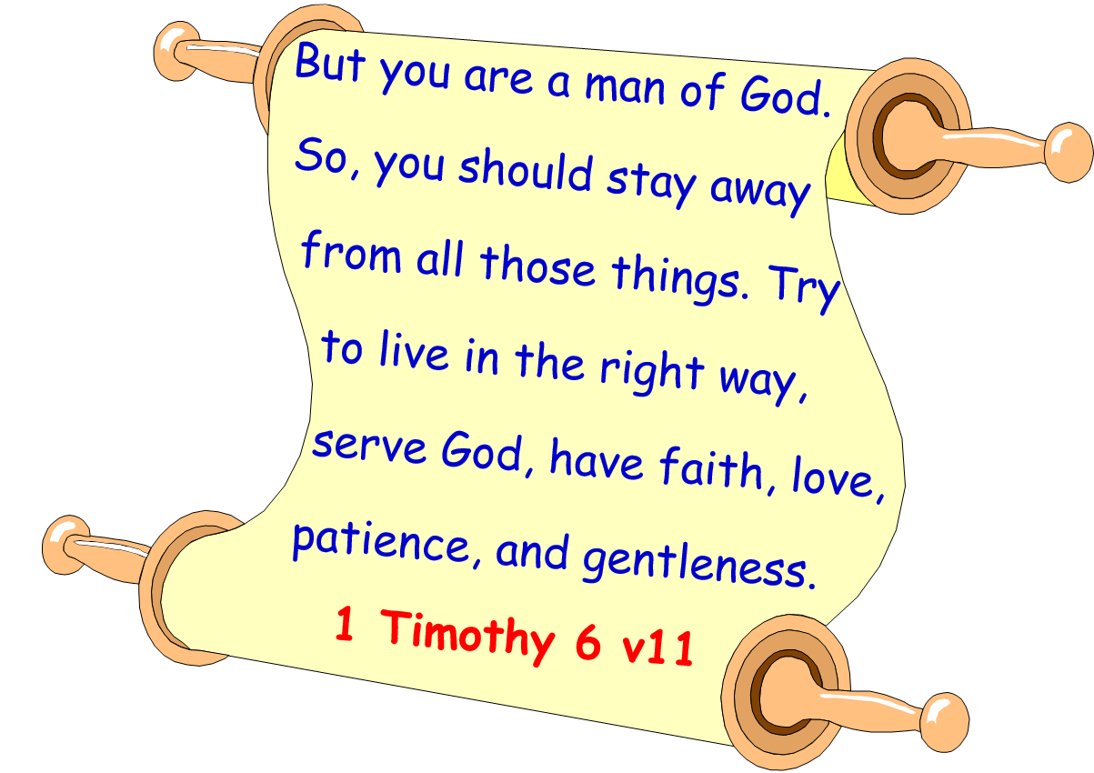 memory verse 1 Timothy 6 v11