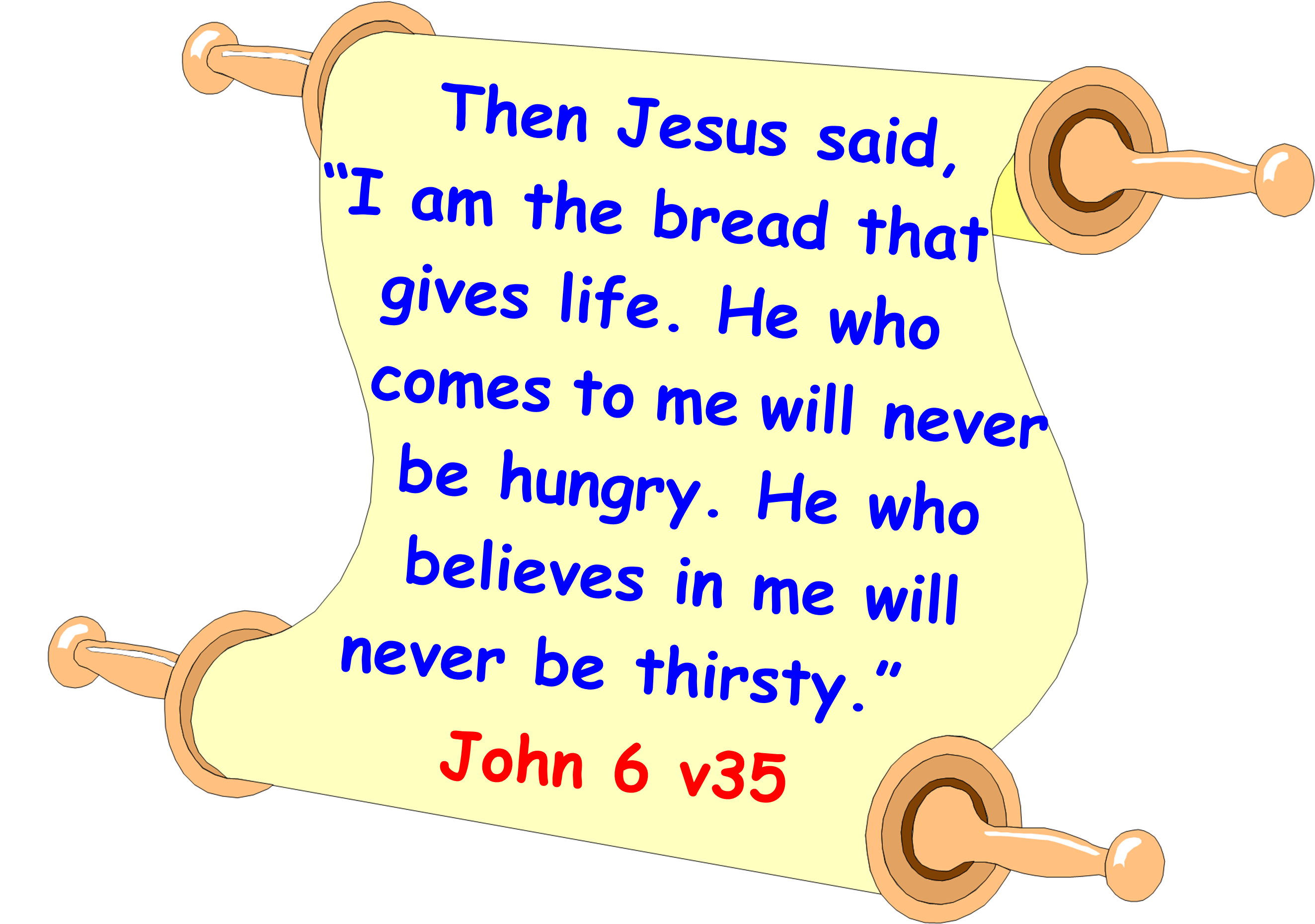 Memory verse John 6 v35